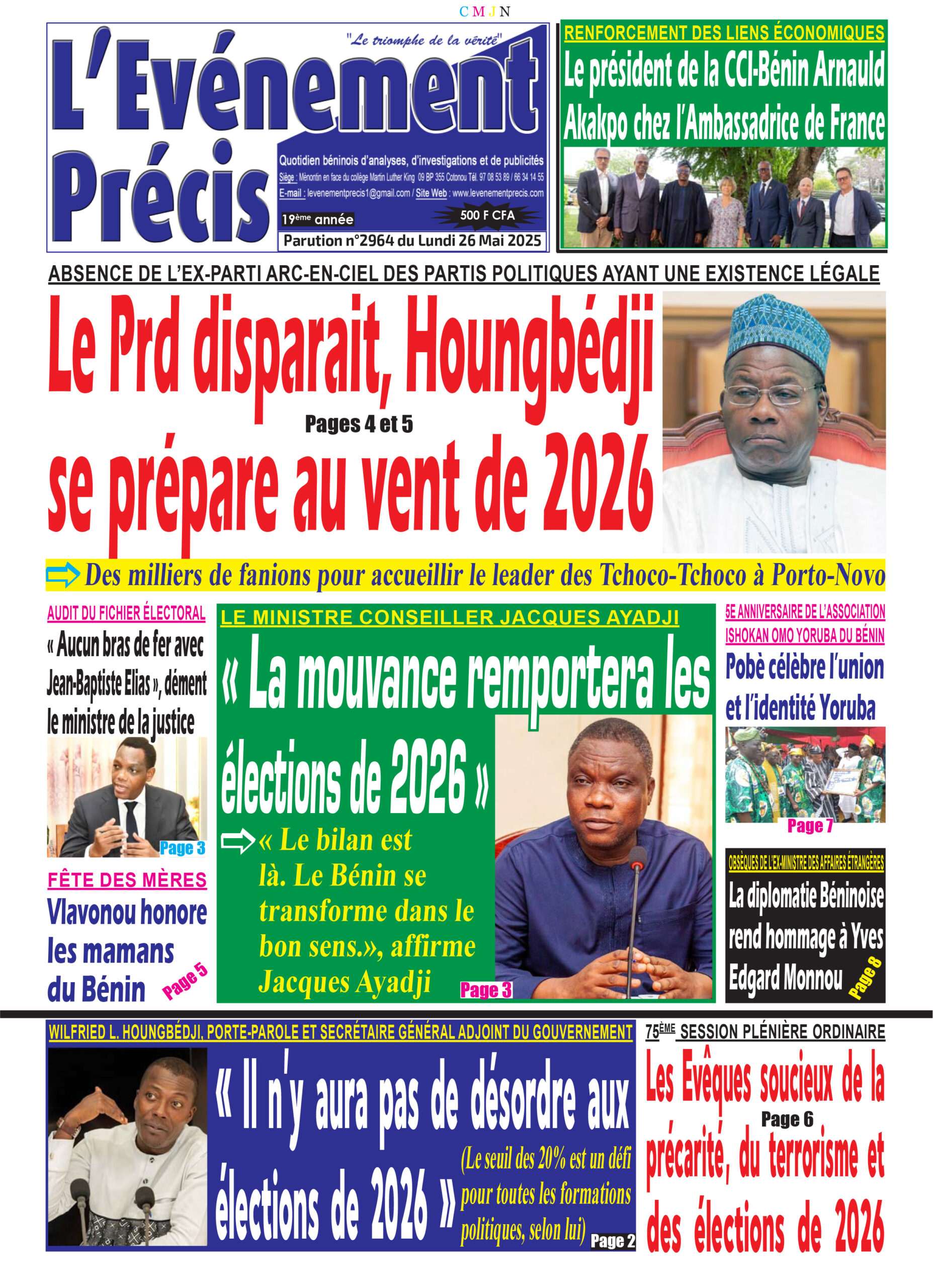 Lire la suite à propos de l’article L’Evénement précis N°2964 du Lundi 26 Mai 2025