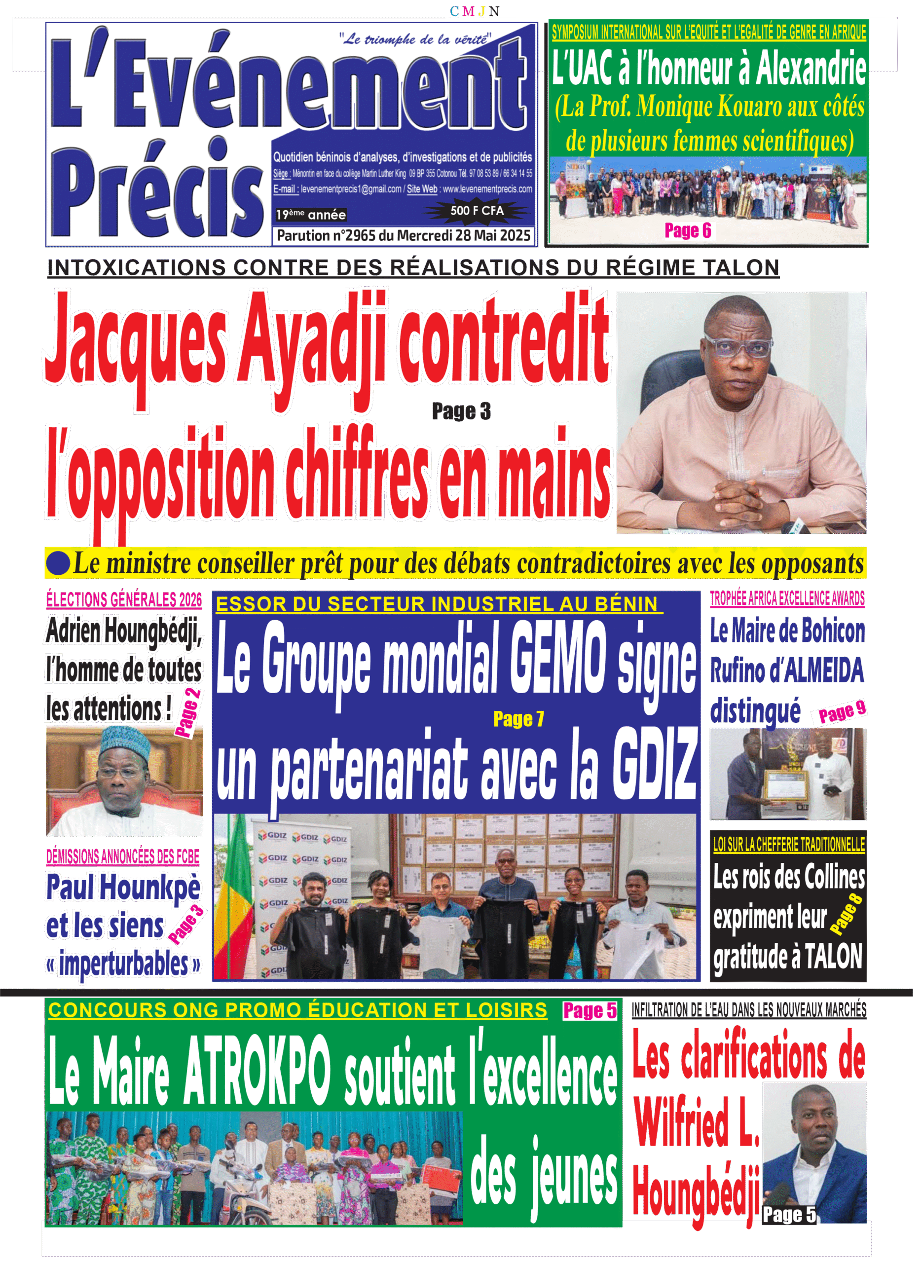 Lire la suite à propos de l’article L’Evénement précis N°2965 du Mercredi 28 Mai 2025