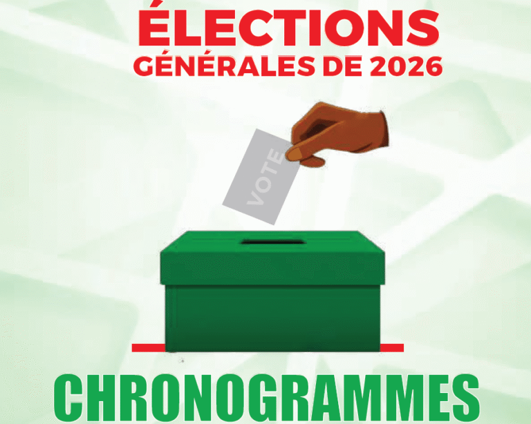 Elections générales 2026 : Voici l’intégralité du chronogramme des activités  établi  par la CENA