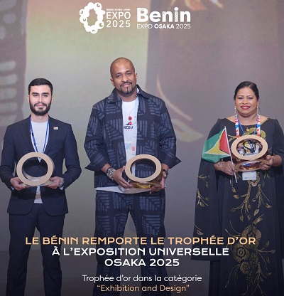 Exposition universelle d’Osaka 2025 : Le Pavillon du Bénin remporte le Trophée d’Or