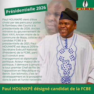 Présidentielle 2026 : Paul Hounkpè candidat pour porter le flambeau de FCBE