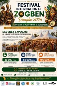 Lire la suite à propos de l’article Bénin : À Dangbo, le Festival International Zogben 2026 lance une course aux stands au cœur d’une vitrine culturelle stratégique