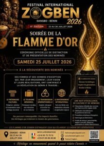 Lire la suite à propos de l’article À la découverte des nominés des flammes d’or Zogben 2026 : Nicéphore Soglo et Patrice Talon, deux générations d’État au service de la révélation culturelle du Bénin