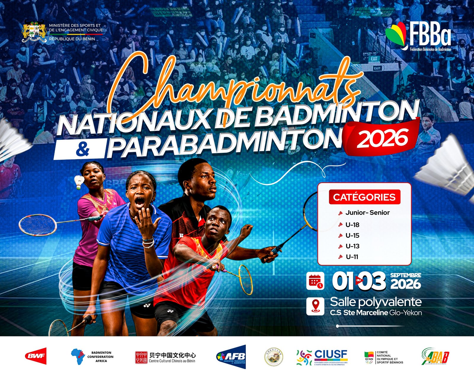 You are currently viewing Badminton et Parabadminton : La Fédération prépare déjà la tenue des championnats nationaux 2026