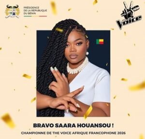 Lire la suite à propos de l’article Après son sacre à ‘’The Voice Afrique francophone 2026’’ : Saara Houansou reçoit les félicitations de Wadagni