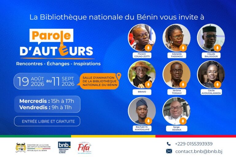 « Parole d&rsquo;auteurs »:  La Bibliothèque nationale du Bénin lance un nouveau rendez-vous littéraire